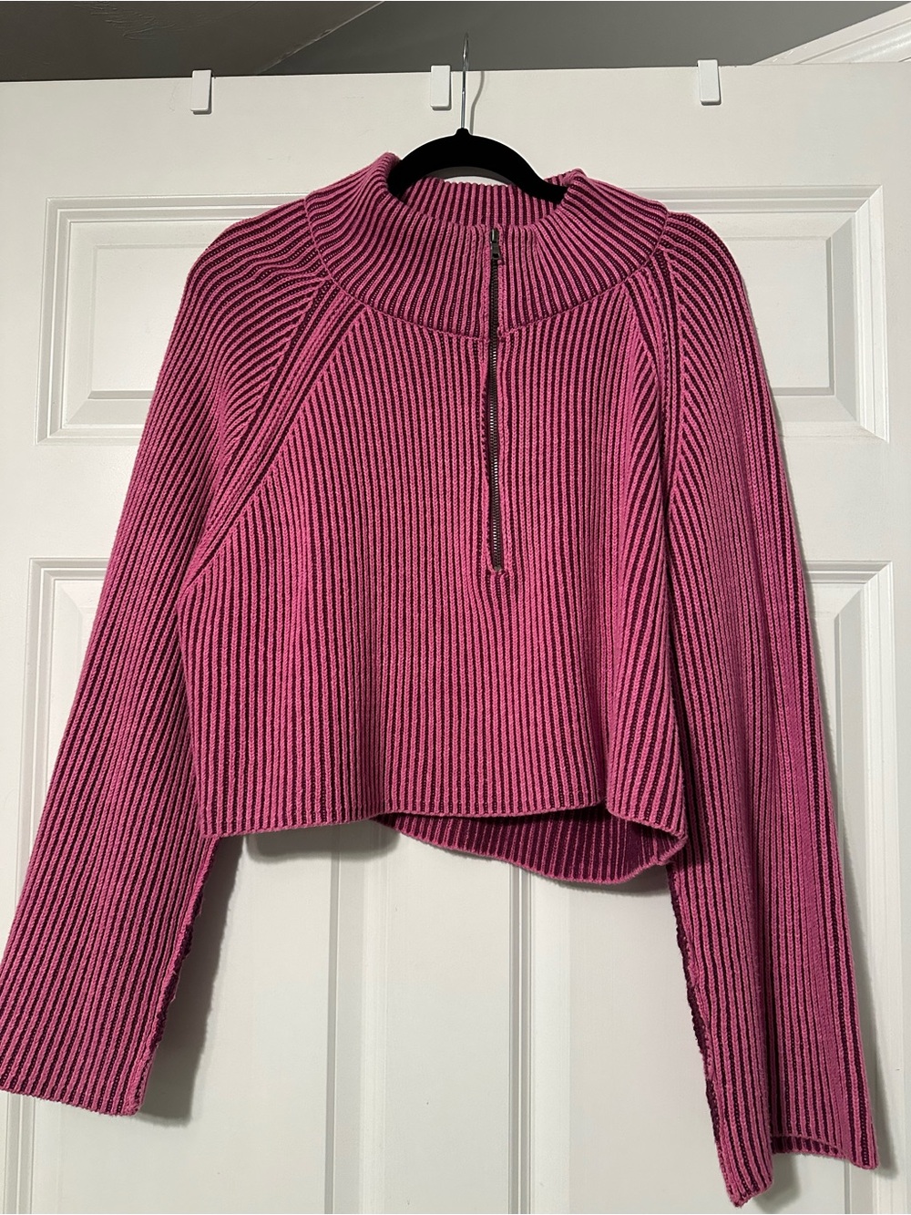 Free People Greta Stripe Half Zip Sweater - Picture 3 of 5